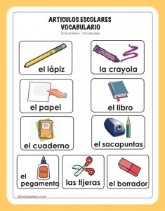 vocabulary sheet