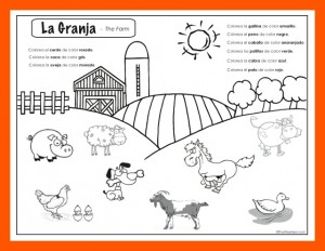 Animales de la granja en español- Farm animals in Spanish - Vocabulario